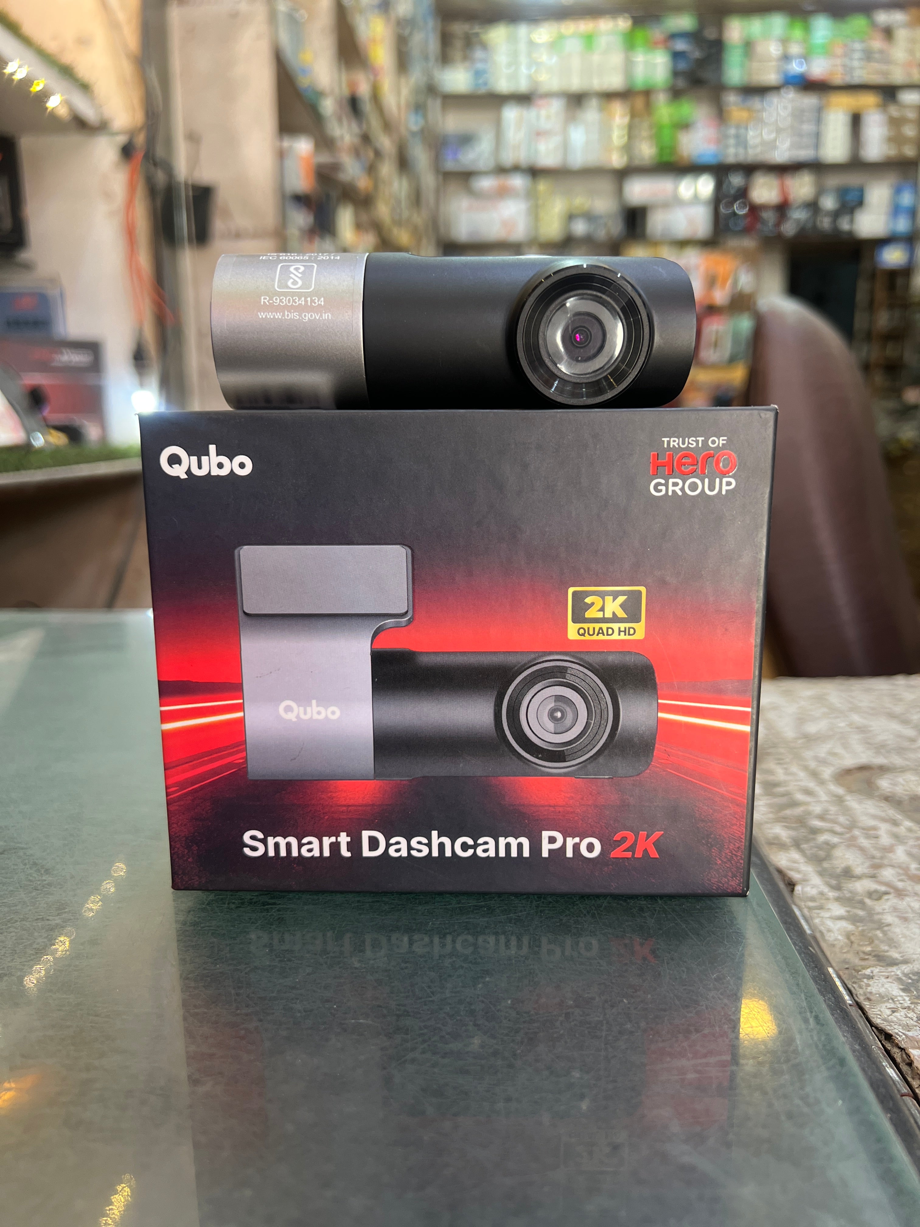 Qubo Smart Dashcam Pro 2K | 1296P QHD Car Dash Camera with WiFi, G-Sensor & Loop Recording